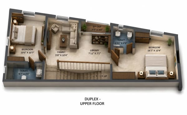 3 BHK Apartment floor plan — GP Subhamangalam