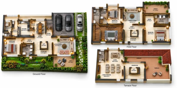 4 BHK Villa floor plan — Infinium Central 16