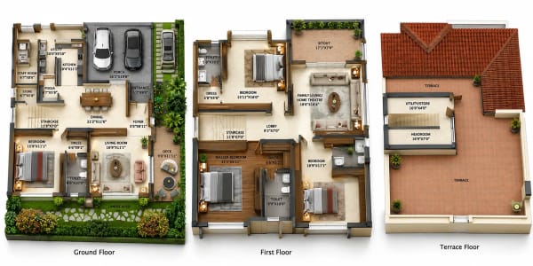 4 BHK Villa floor plan — Infinium Central 16
