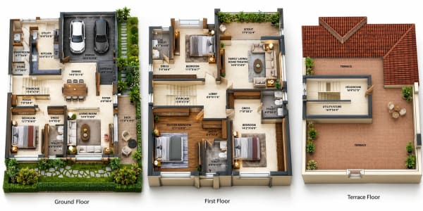 4 BHK Villa floor plan — Infinium Central 16