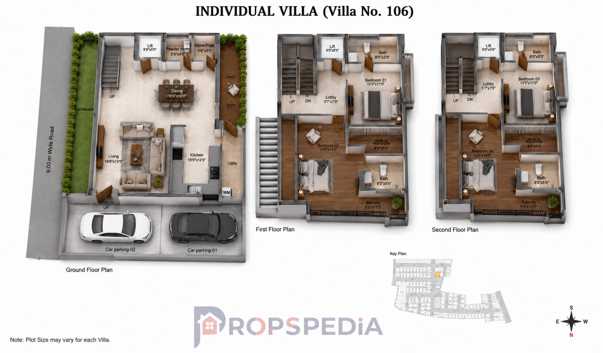 4 BHK Villa Floor Plan – DRA INARA