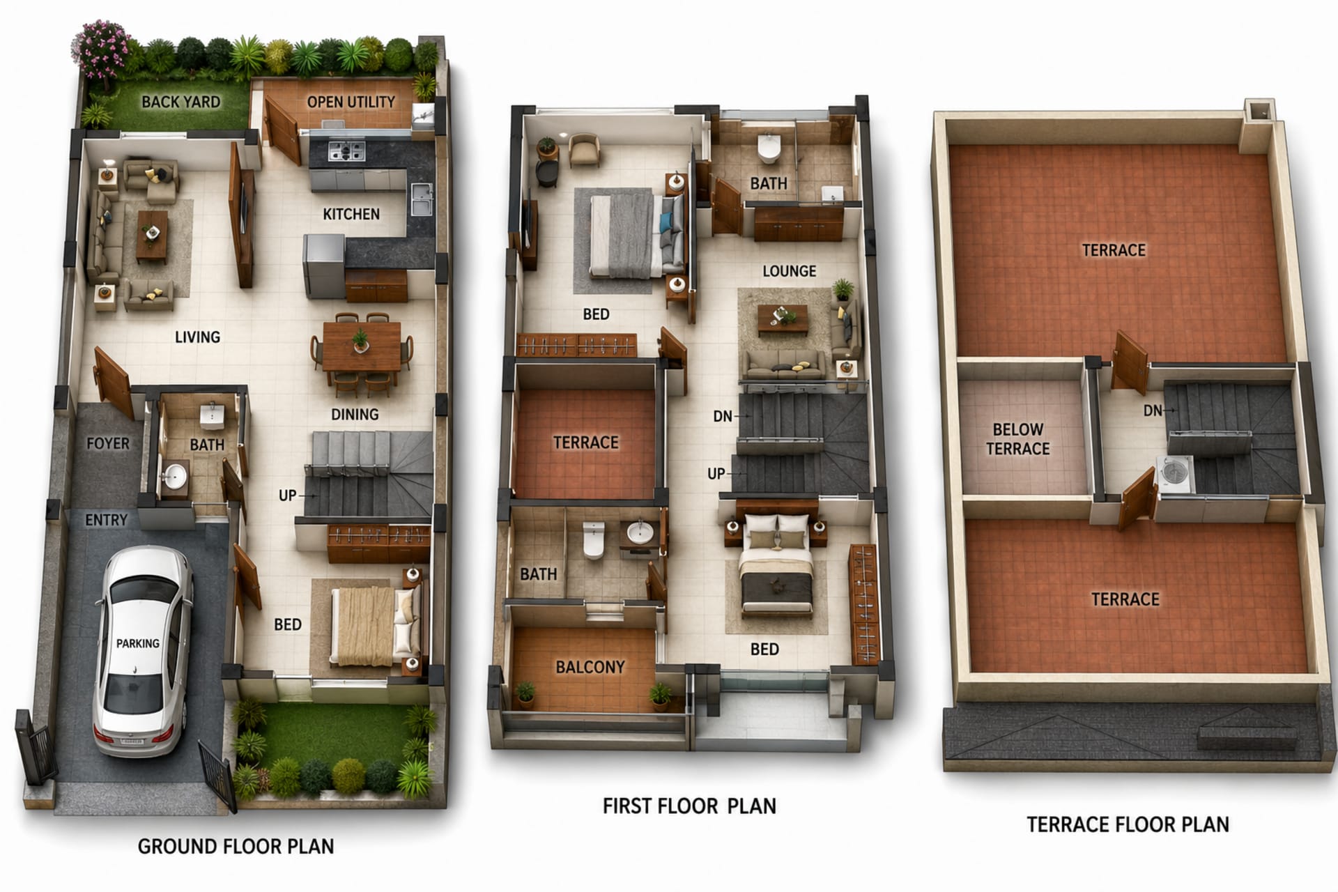 3 BHK Villa Floor Plan – Casagrand Mabelle
