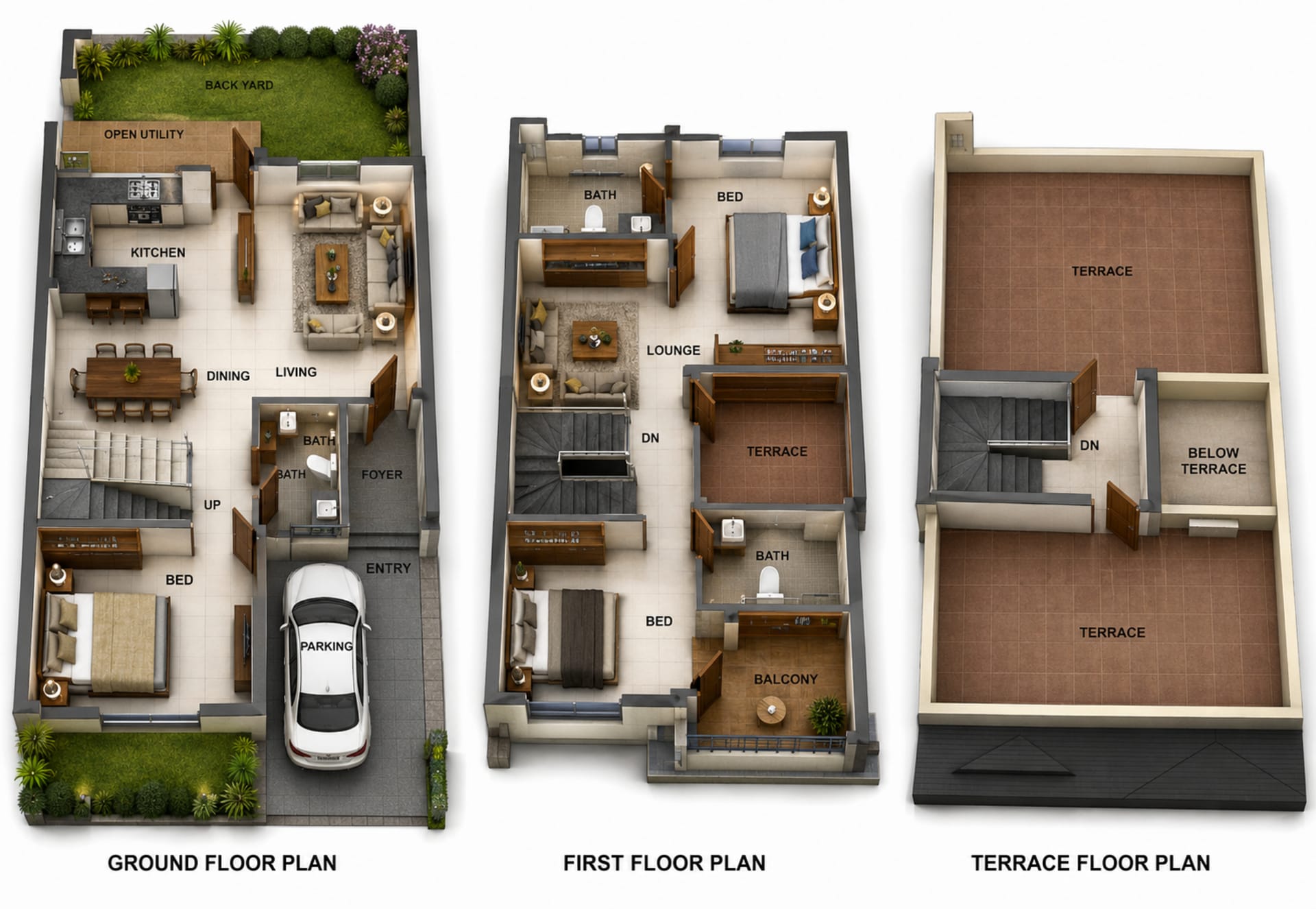 3 BHK Villa Floor Plan – Casagrand Mabelle