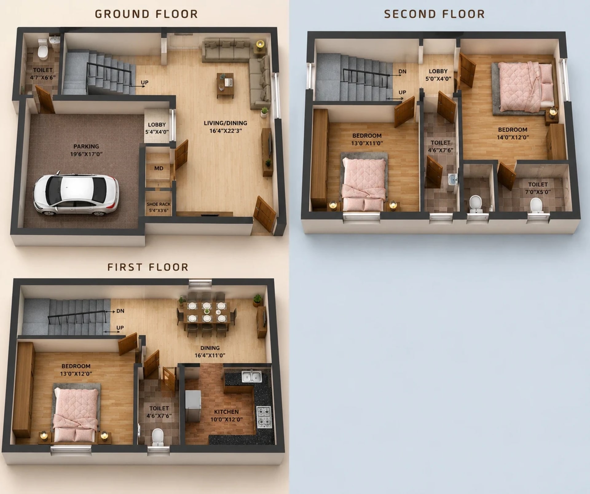 3 BHK Villa Floor Plan – ATH Merlion Villa