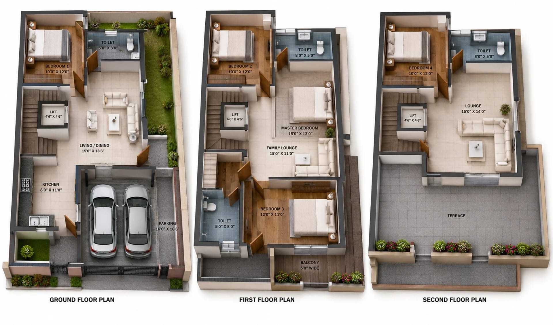 4 BHK Villa Floor Plan – Bollineni Siera