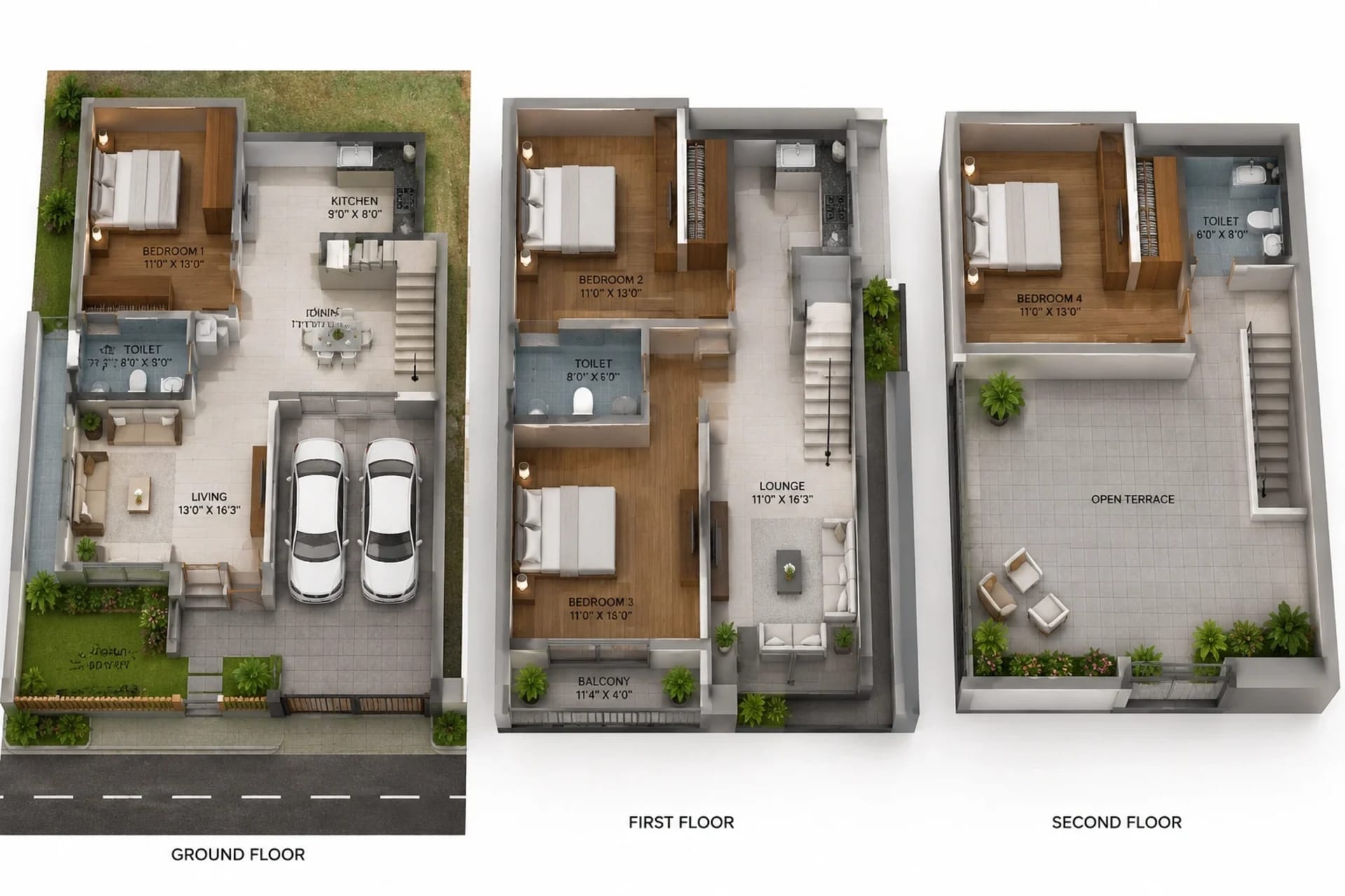 4 BHK Villa Floor Plan – Bollineni Siera
