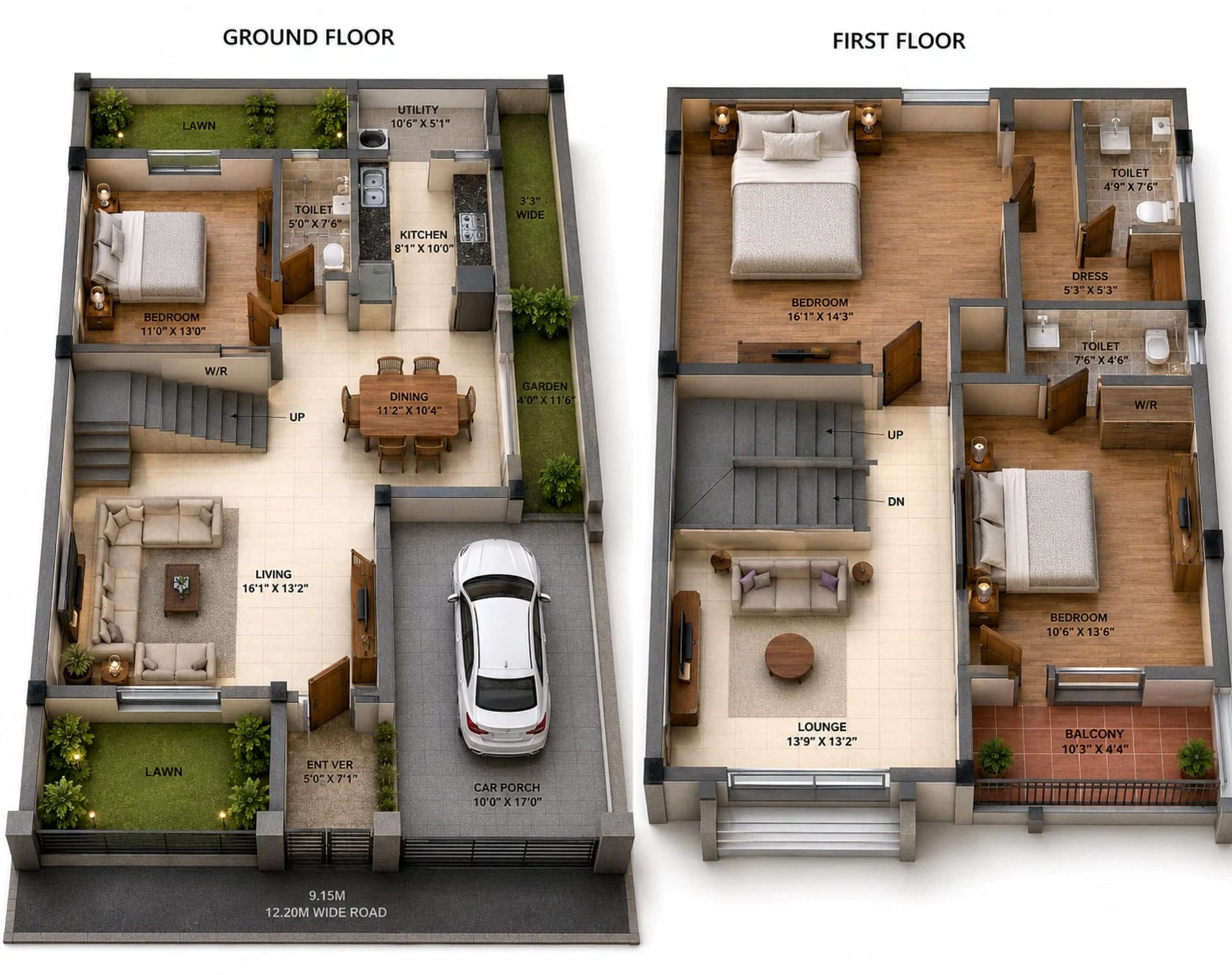 3 BHK Villa Floor Plan – S&P The Address Phase II