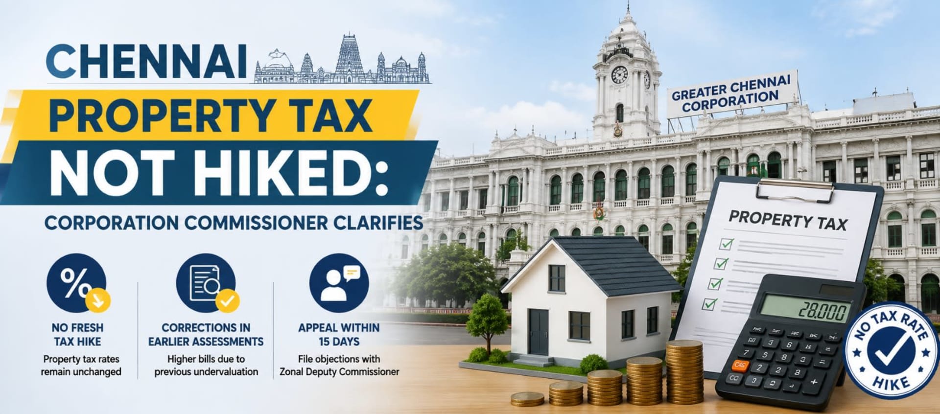 Chennai Property Tax Not Hiked: Corporation Commissioner Clarifies