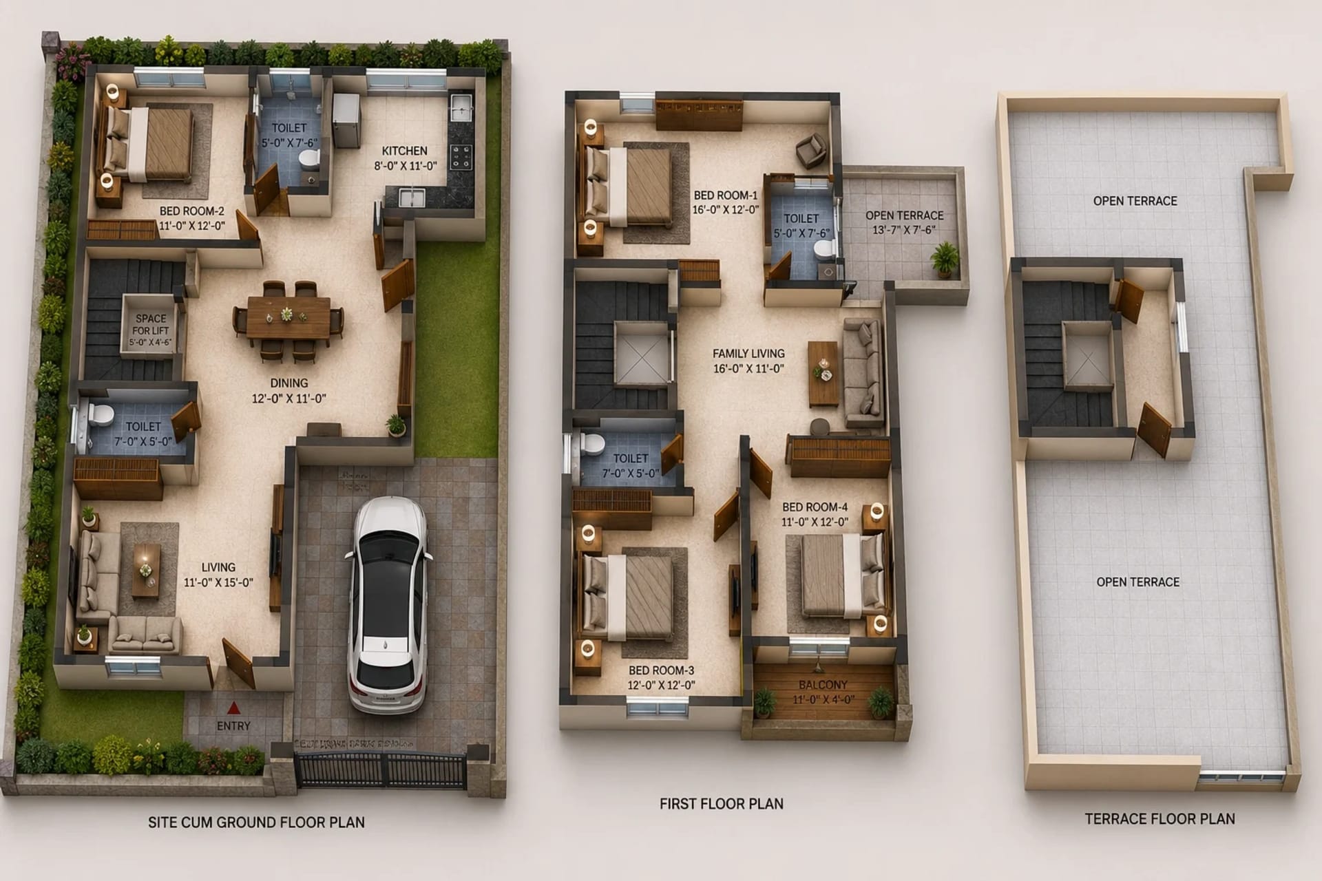 5 BHK Villa Floor Plan – Alamo XS Real Bristol