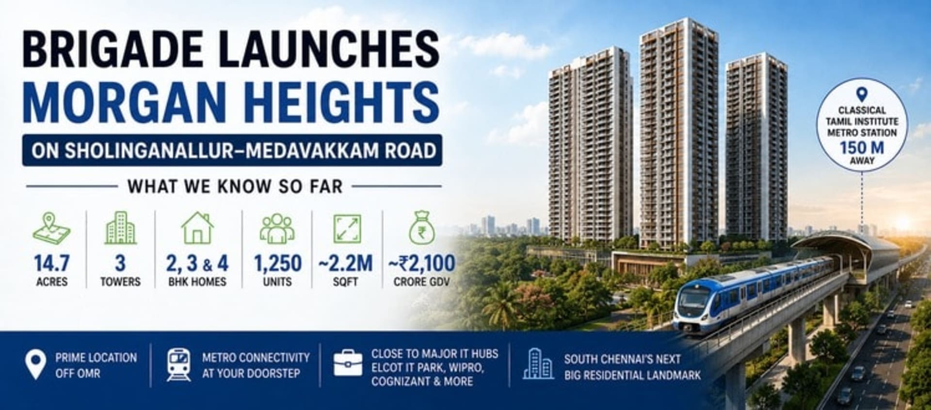 Brigade Launches Morgan Heights on Sholinganallur-Medavakkam Road: What We Know So Far