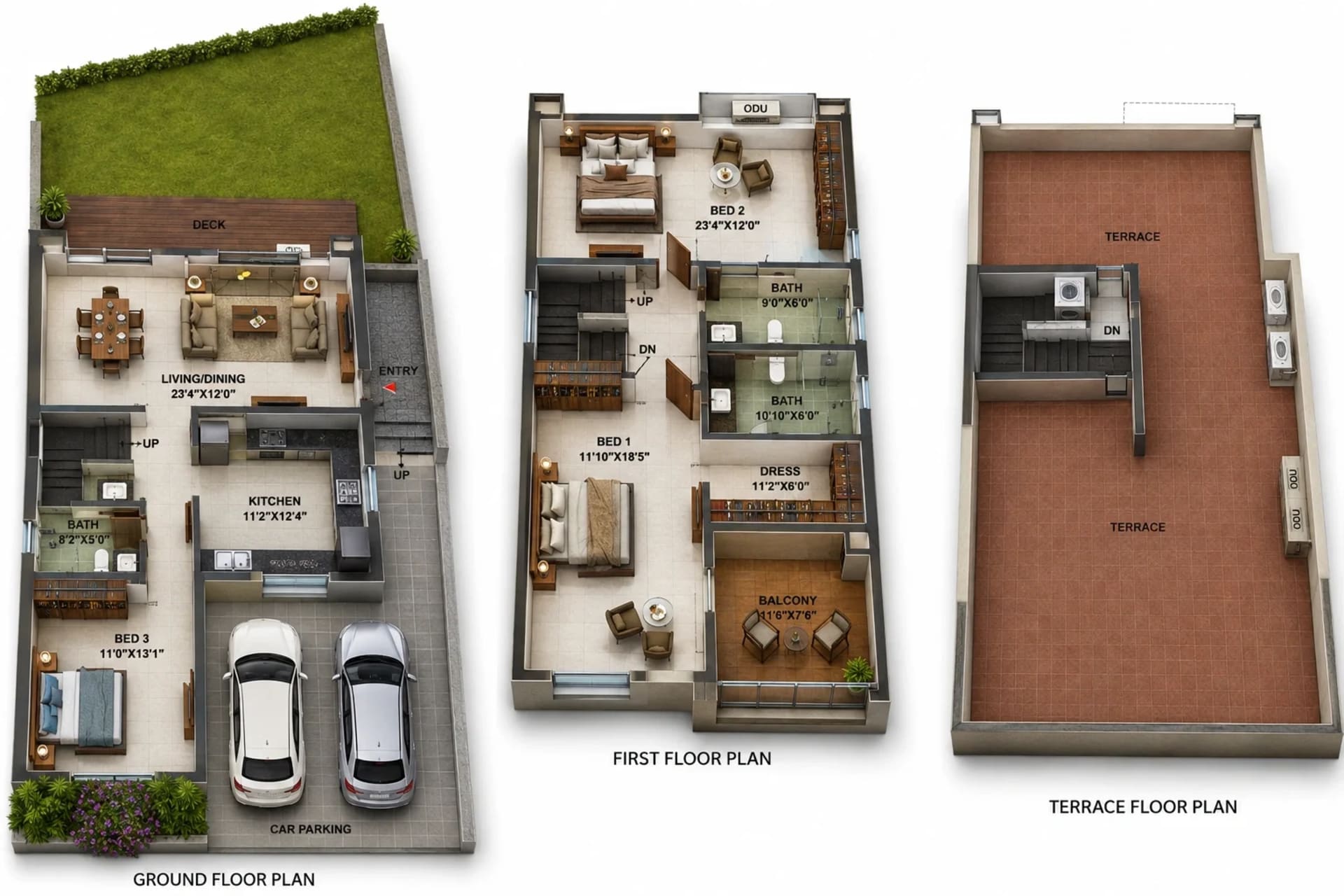 3 BHK Villa Floor Plan – Casagrand Glenmere