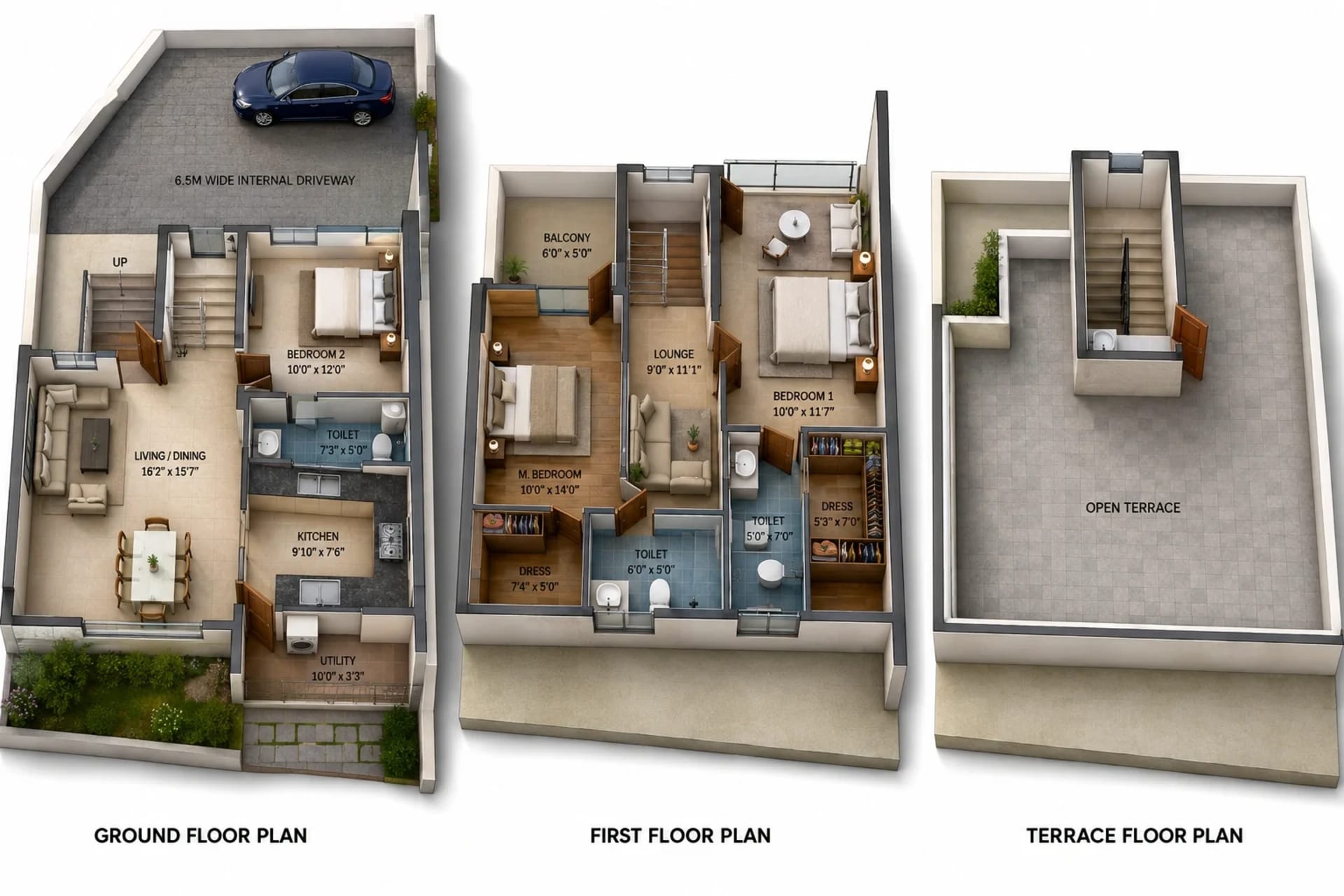 3 BHK Villa Floor Plan – VNR Tiara
