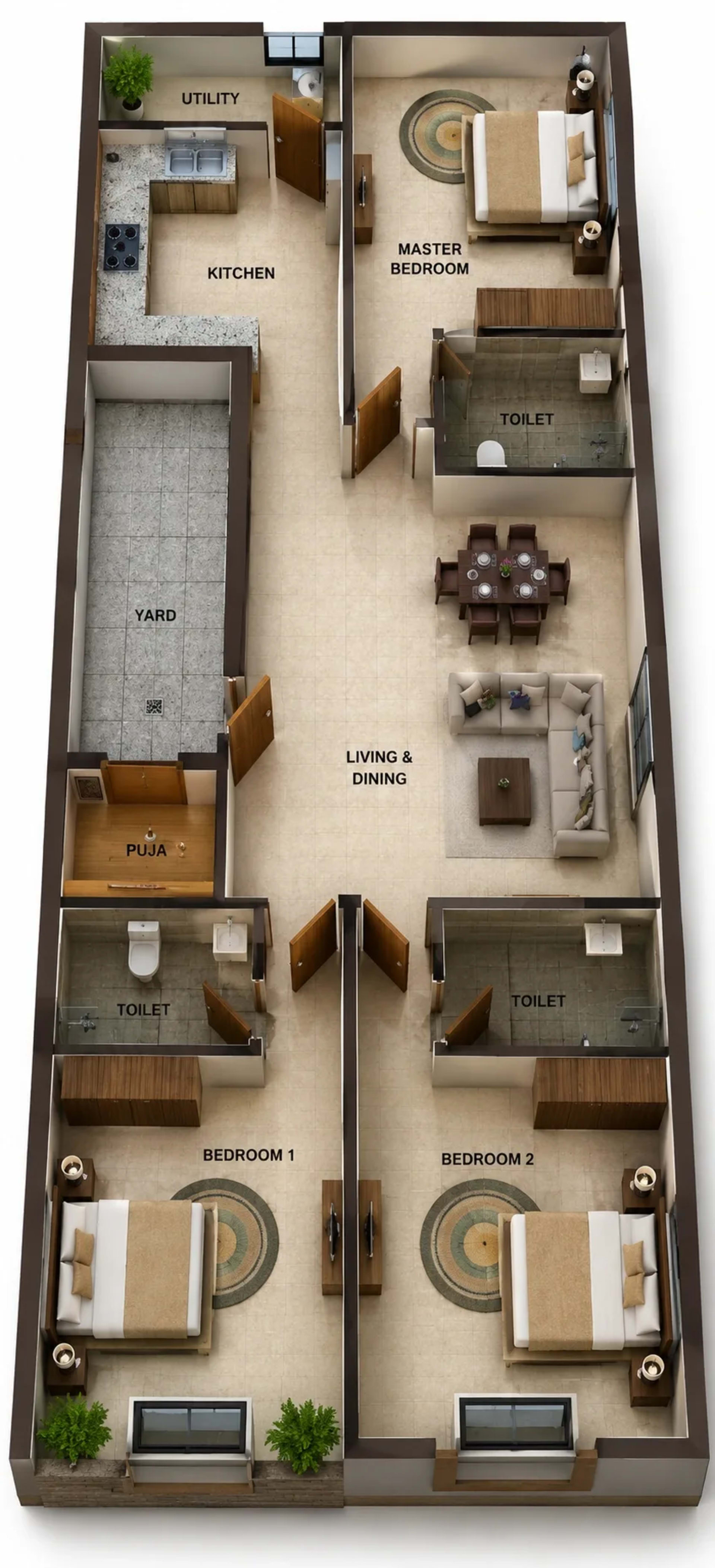 3 BHK Apartment Floor Plan – India Regalia Manor