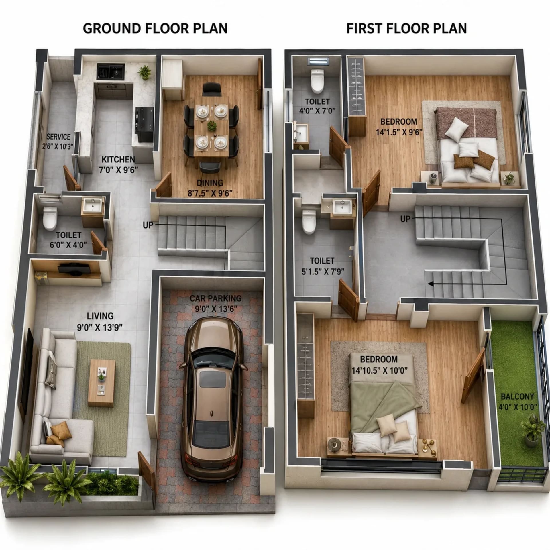 2 BHK Villa Floor Plan – SHDC Sai Anugrahaa