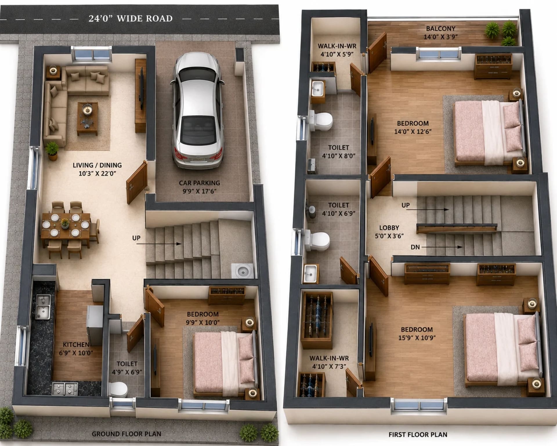 3 BHK Villa Floor Plan – ATH Aura Ville