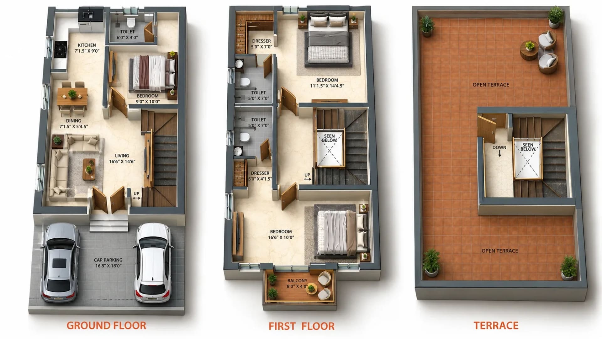 3 BHK Villa Floor Plan – Malo Armonique