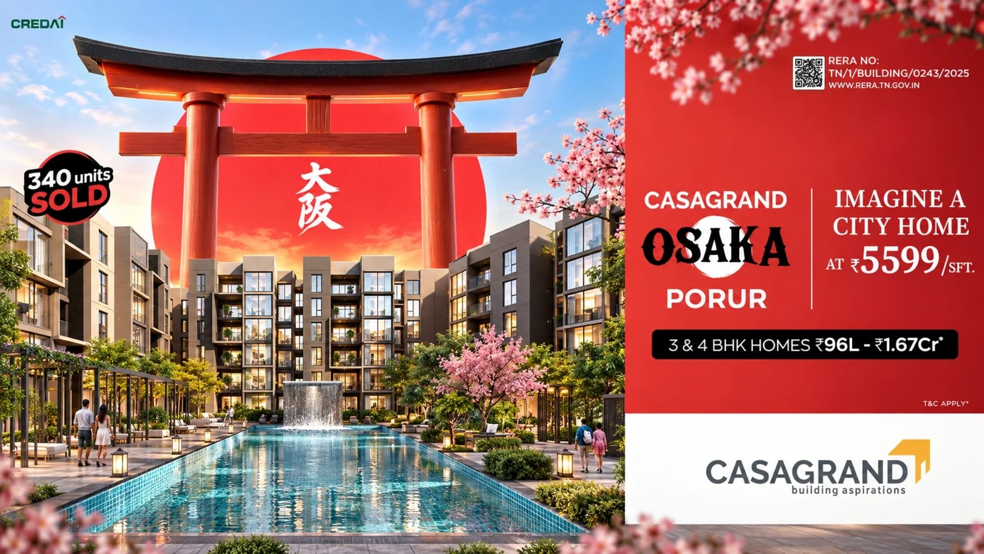Casagrand Osaka – 3 BHK Apartment