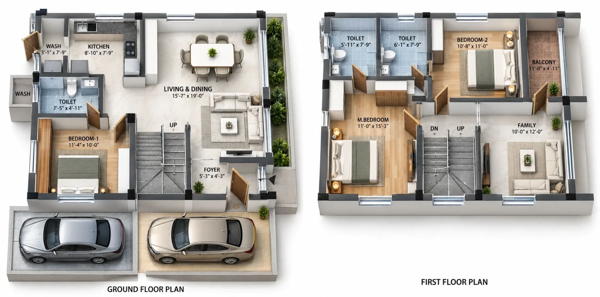 3 BHK Villa Floor Plan – Aerllp Podhigai