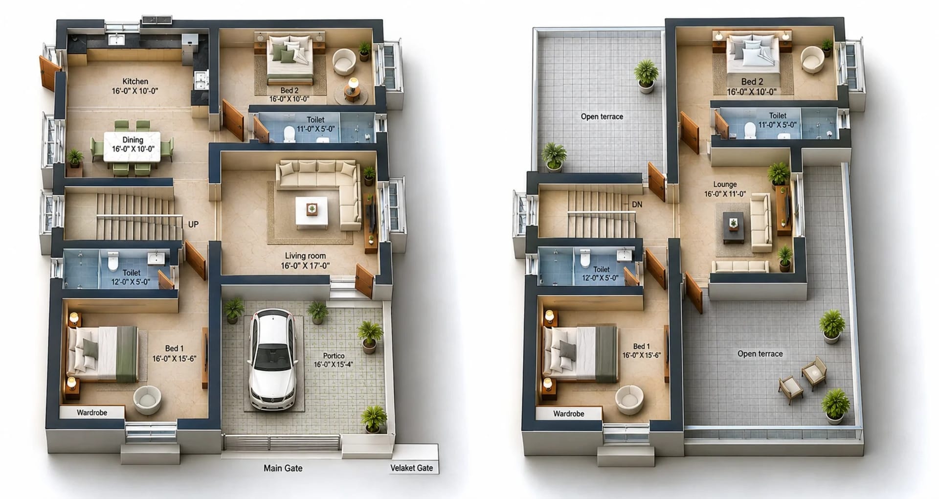 4 BHK Villa Floor Plan – Sree Dakshas Nefeli Villas