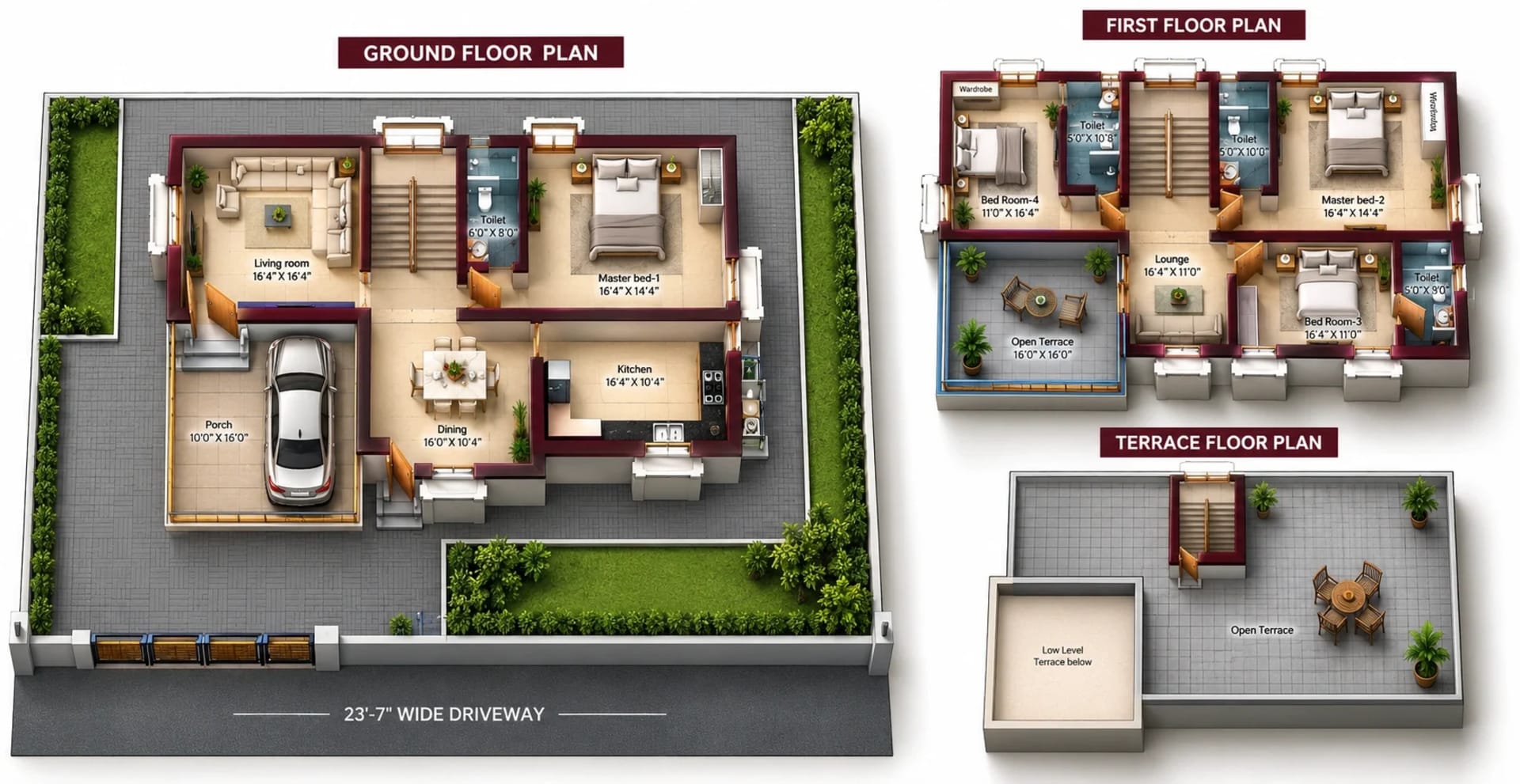 4 BHK Villa Floor Plan – Sree Dakshas Elsria Villas