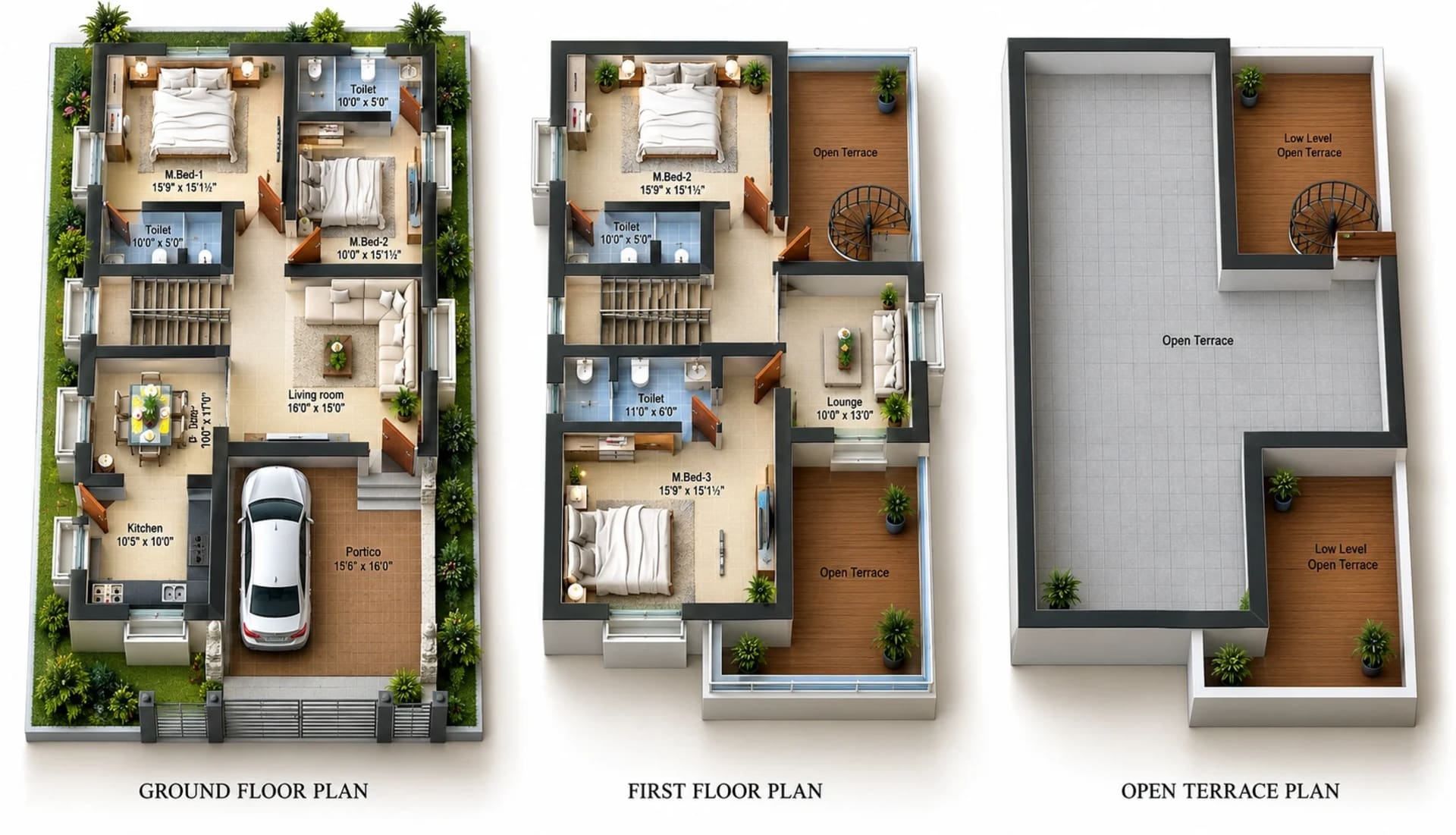 4 BHK Villa Floor Plan – Sree Dakshas Leia Villas