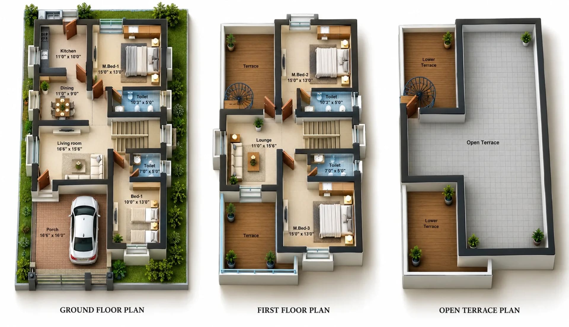 4 BHK Villa Floor Plan – Sree Dakshas Leia Villas