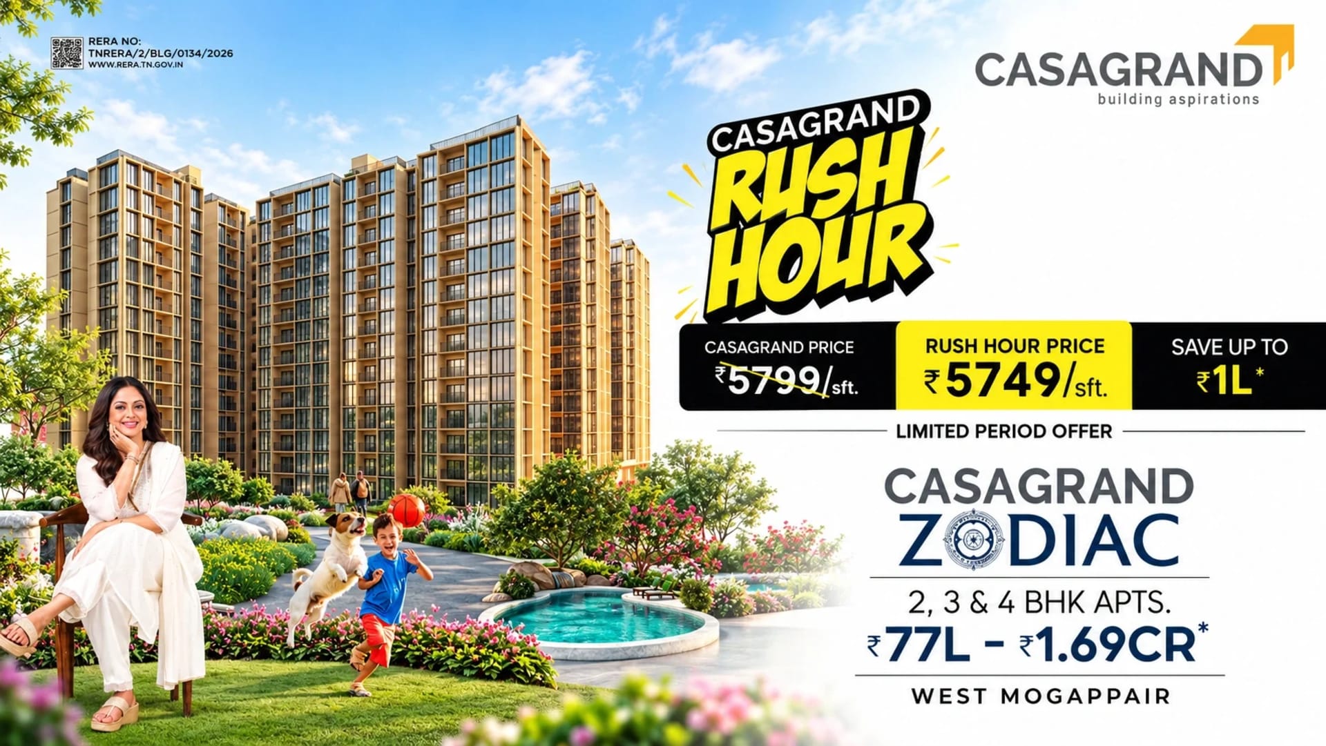 Casagrand Zodiac – 2 BHK Apartment