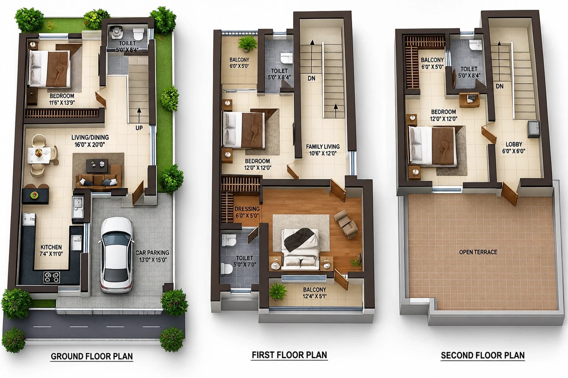 4 BHK Villa Floor Plan – ATH Feathers