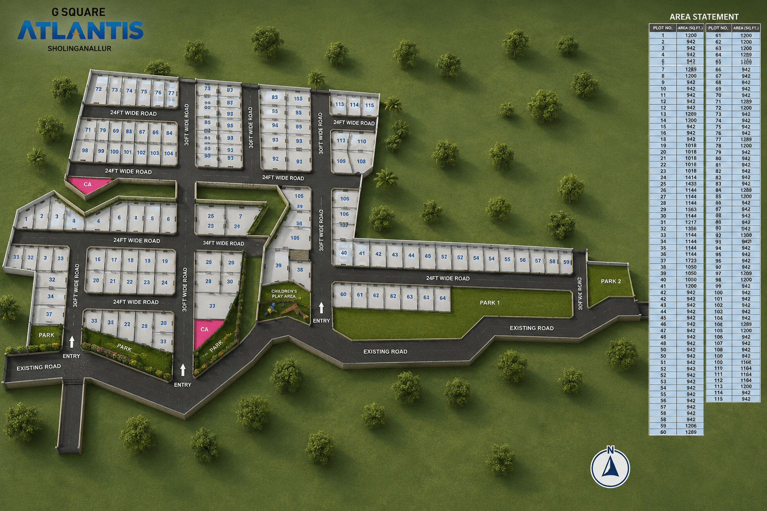 G Square Atlantis — site layout plan