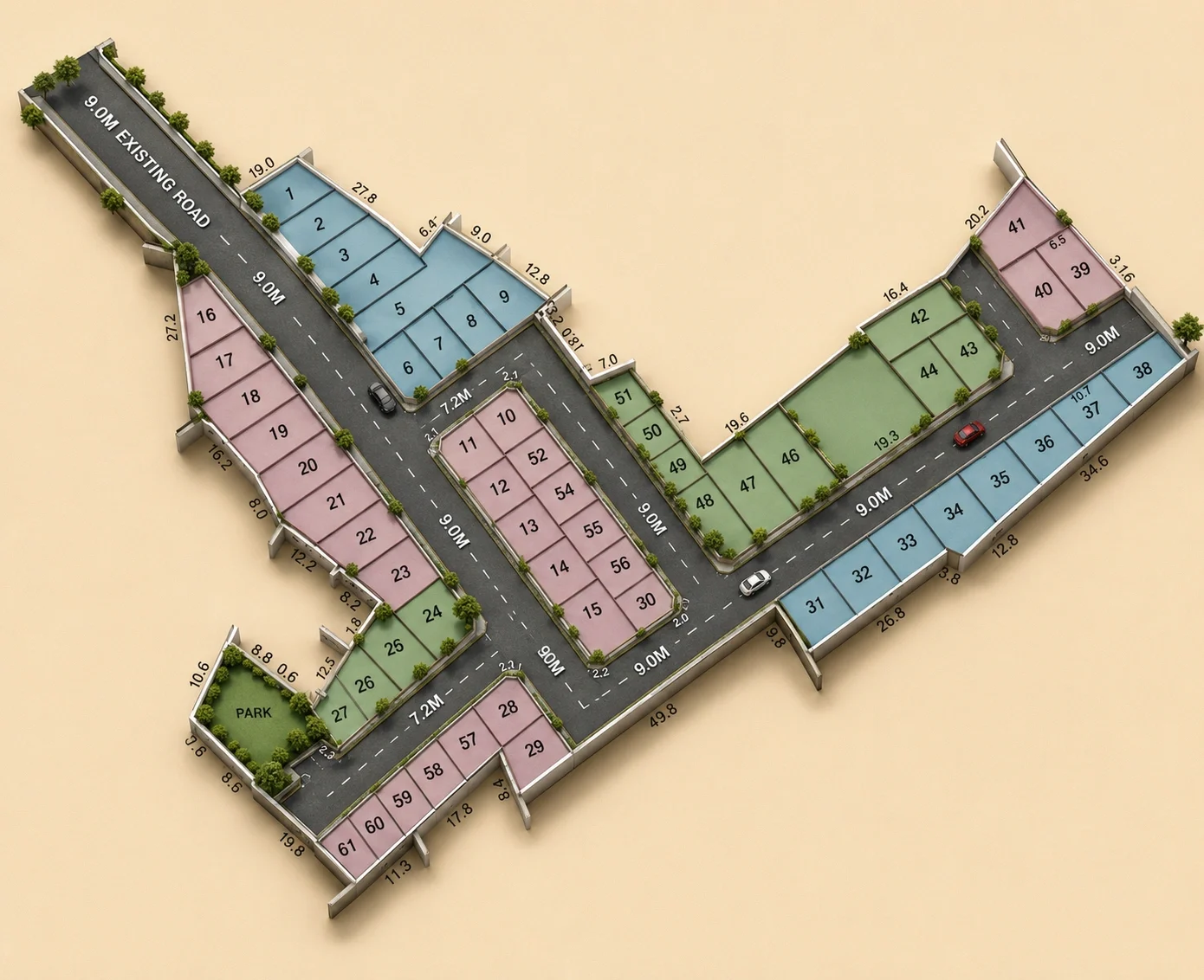 Malles Vijayabhoomi — site layout plan