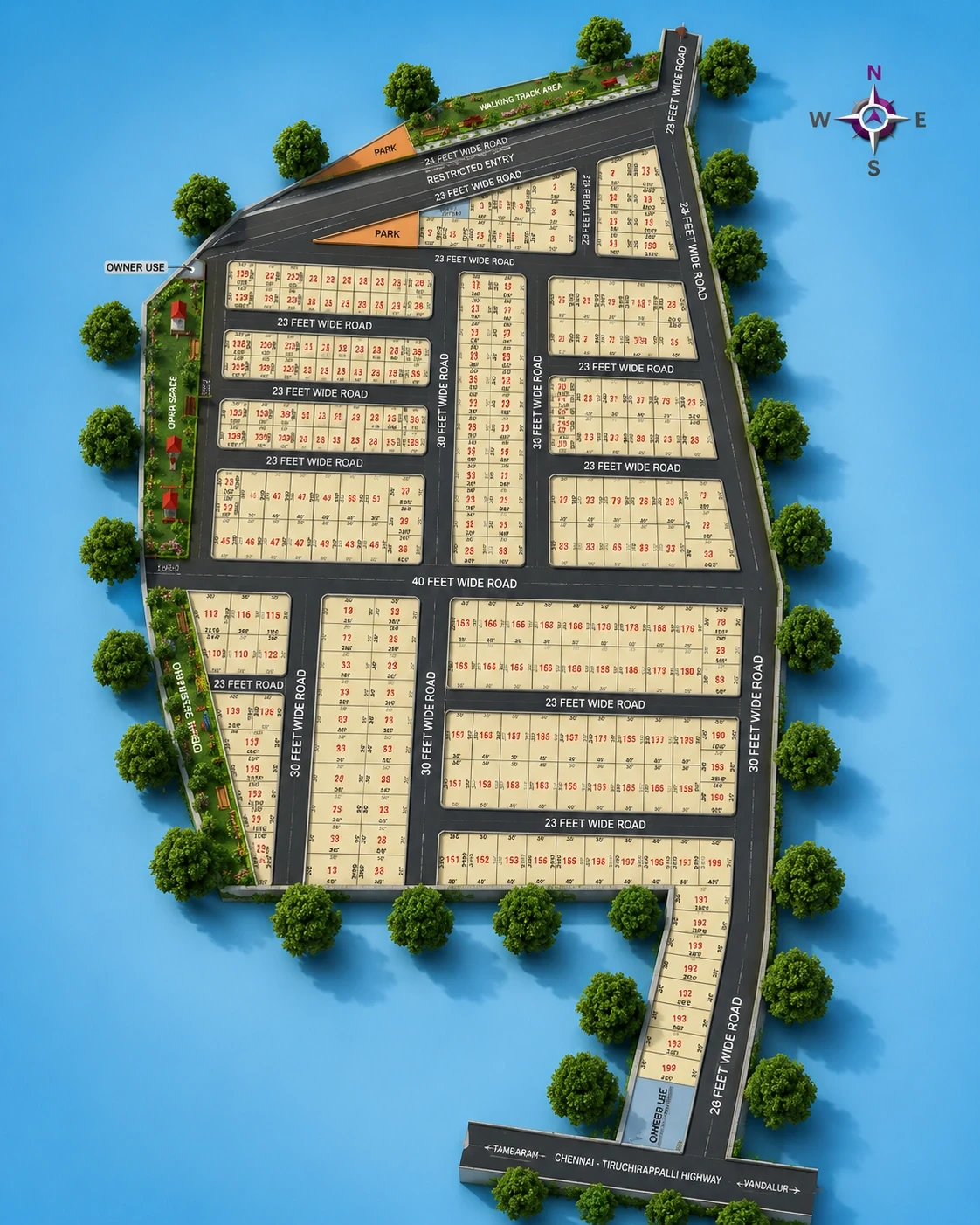 Propshell Brindavan Officers Enclave — site layout plan