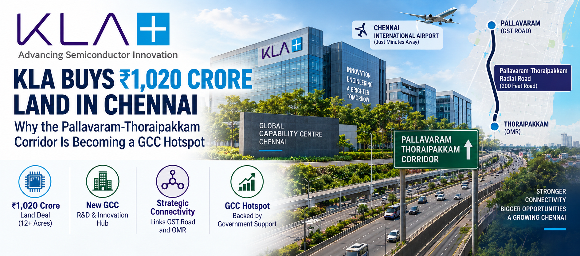KLA's ₹1,020 Crore Chennai Land Deal: Fact-Checking the Pallavaram-Thoraipakkam GCC Corridor Story