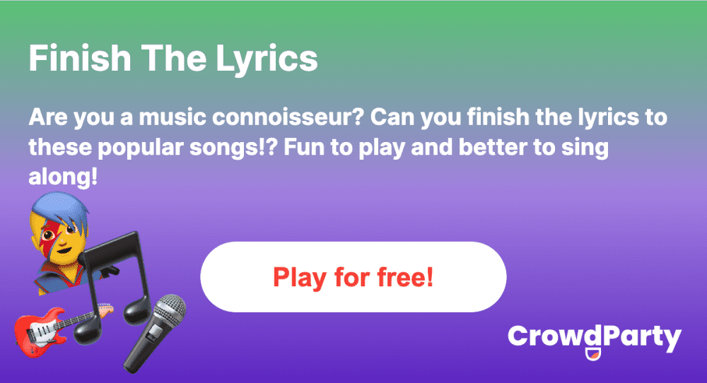 Love Songs Lyrics Challenge Game - The Quick Thinking and Singing Family  Party Game | Valentines Finish the Lyric Game | Musical Group Games