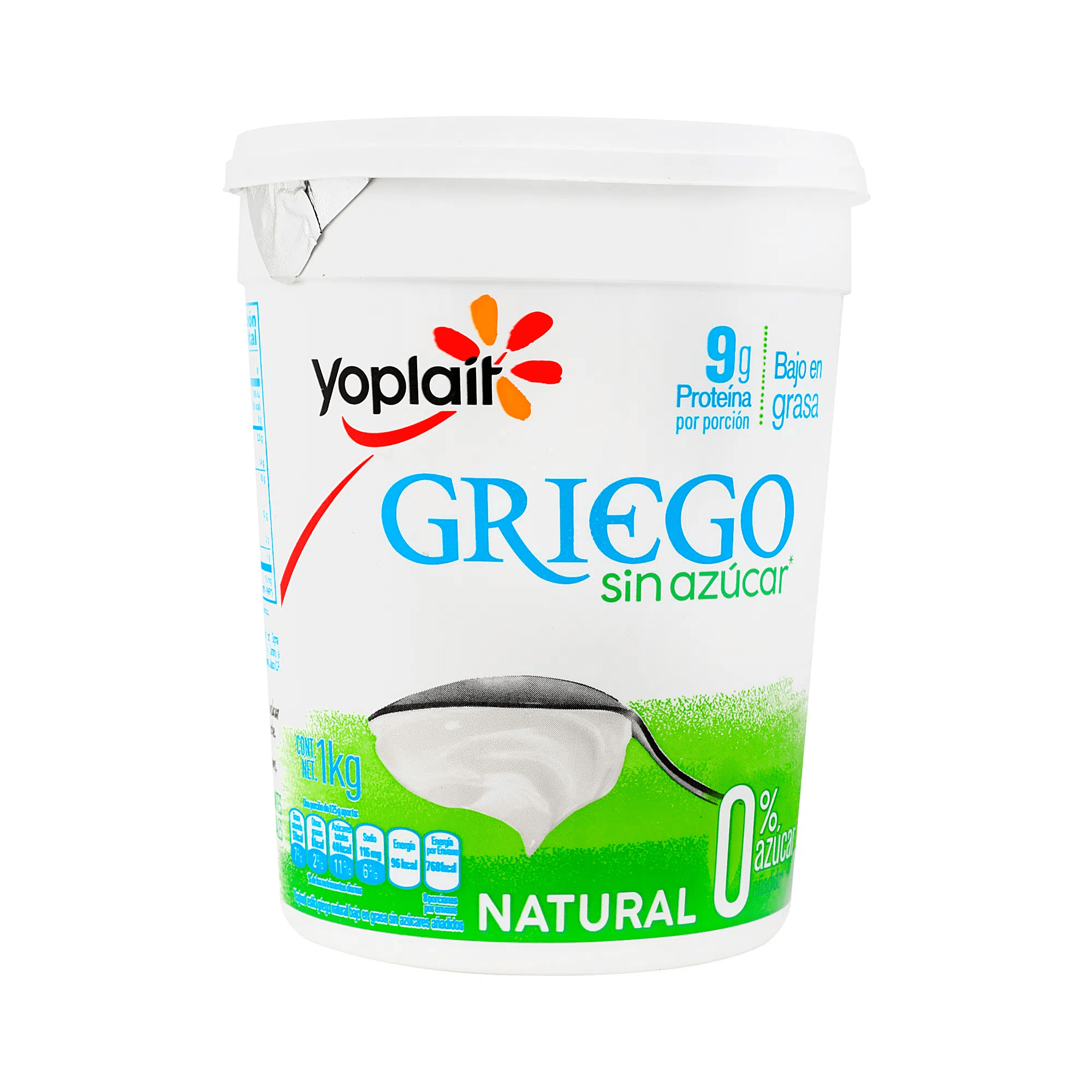YOGHURT NATURAL GRIEGO S/AZUCAR VERDE PZA C/1.00 LT. - 1