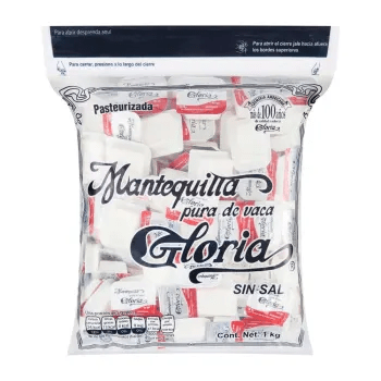 MANTEQUILLA GLORIA PORCION BSA C/100 PZAS - 1