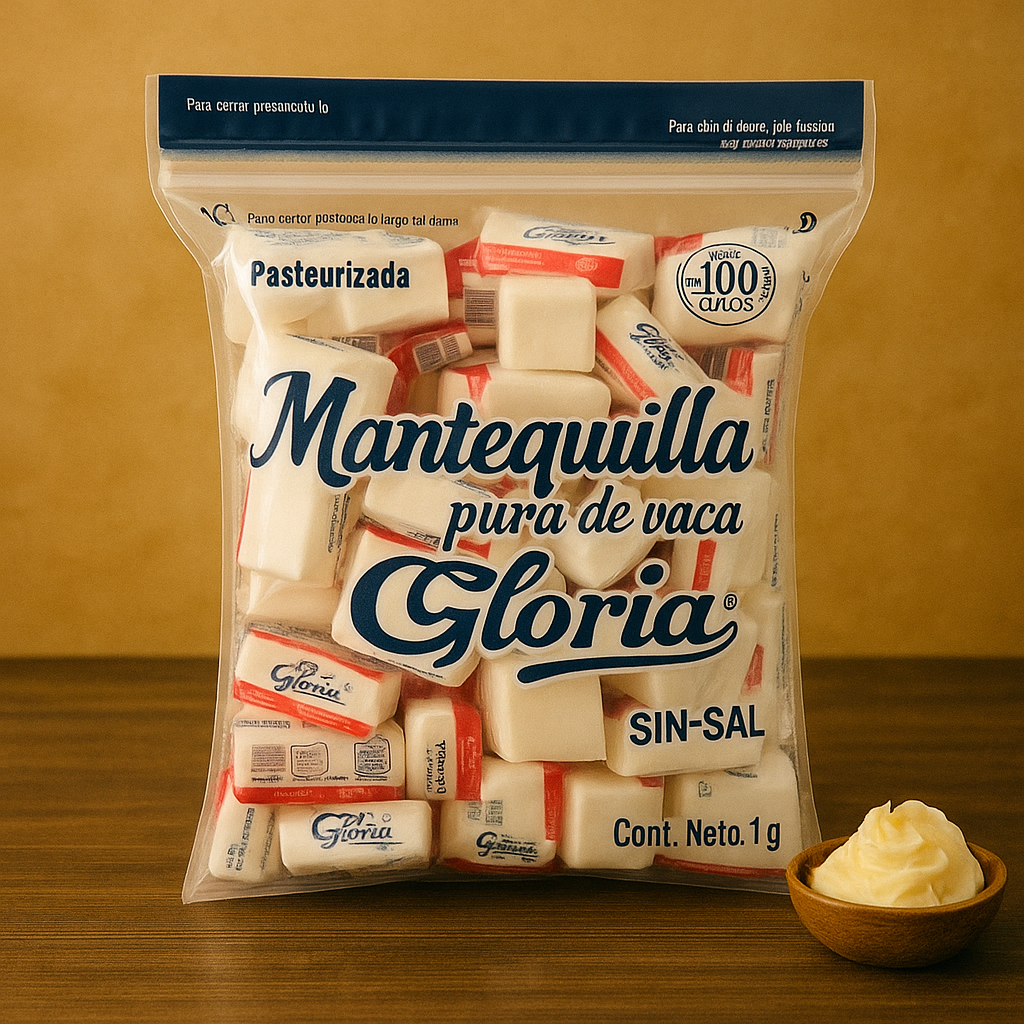 MANTEQUILLA GLORIA PORCION BSA C/100 PZAS - 0