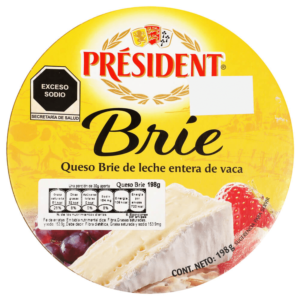 BRIE PRESIDENT PIEZA 0.555 kg - 0