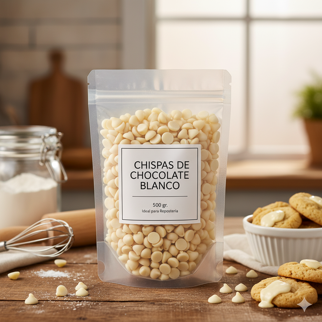 CHISPAS DE CHOCOLATE BLANCO PZ 0.5KG - 0