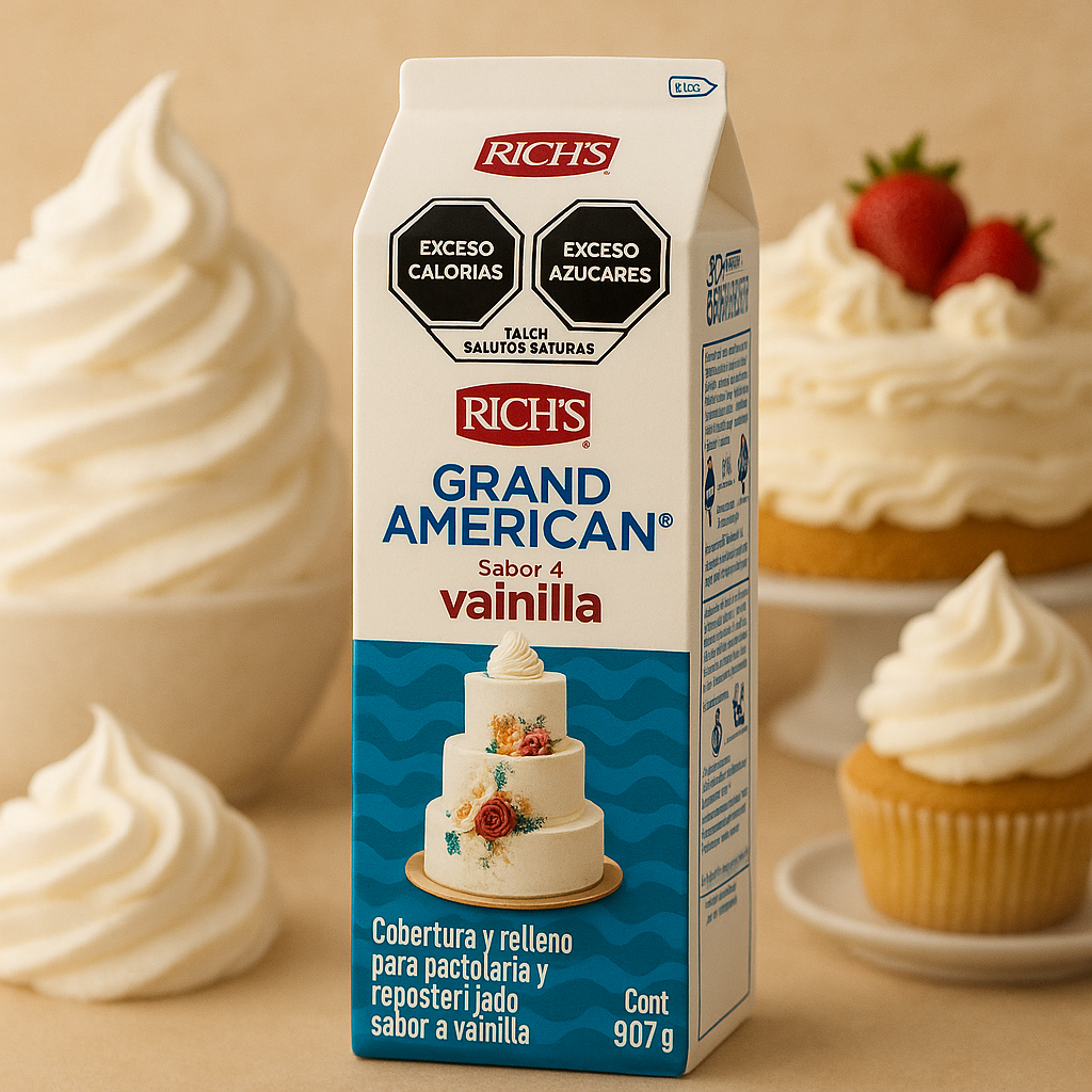 CREMA PARA BATIR RICHS VAINILLA PZA C/1.00 LT. - 0
