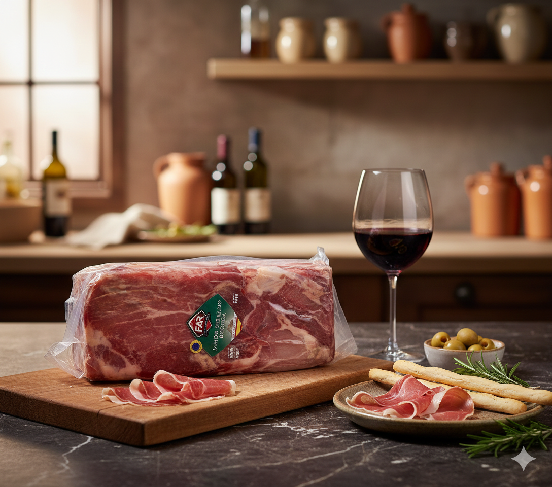 JAMON SERRANO ESPAÑOL FAR BLOCK BLOCK C/5.20 KG. - 0