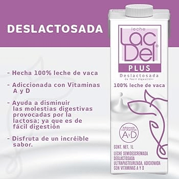 LECHE LACDEL DESLACTOSADA PZA 1LT - 1