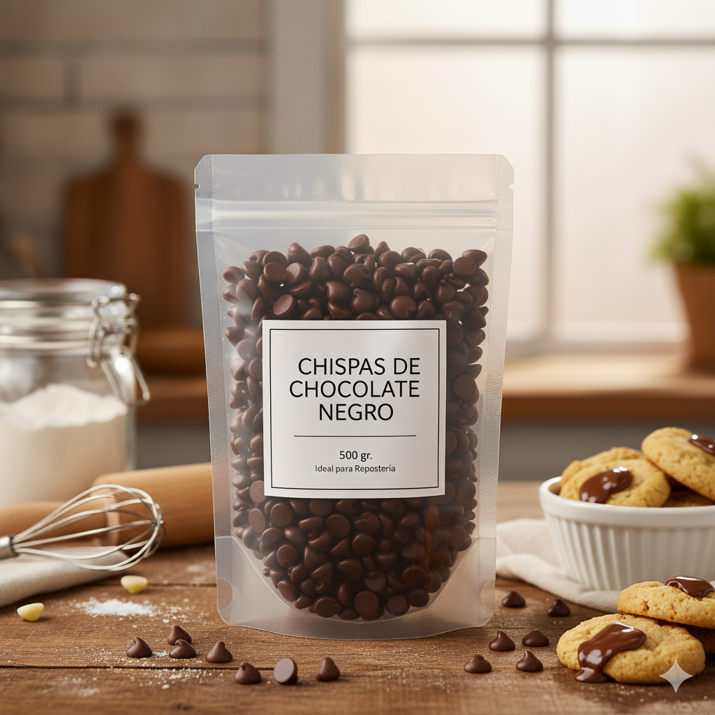 CHISPAS DE CHOCOLATE NEGRO PZA 0.5KG - 0
