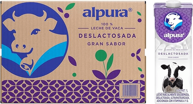 LECHE ALPURA DESLACTOSADA PZA 1LT - 1