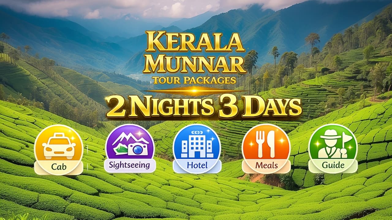 Kerala Munnar Tour Packages | Misty Hills & Calm Backwaters - Main