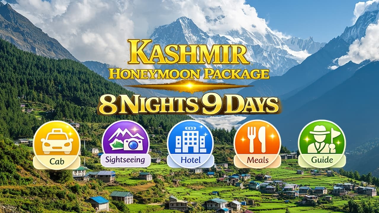 Kashmir Romance Holiday – 8 Nights 9 Days Kashmir Couple Honeymoon Trip Plan - Main