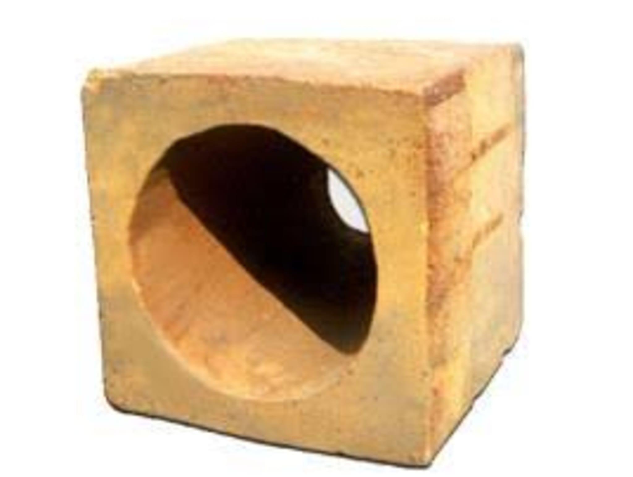 Fireclay insulating fire brick — lightweight refractory brick with a hollow center.