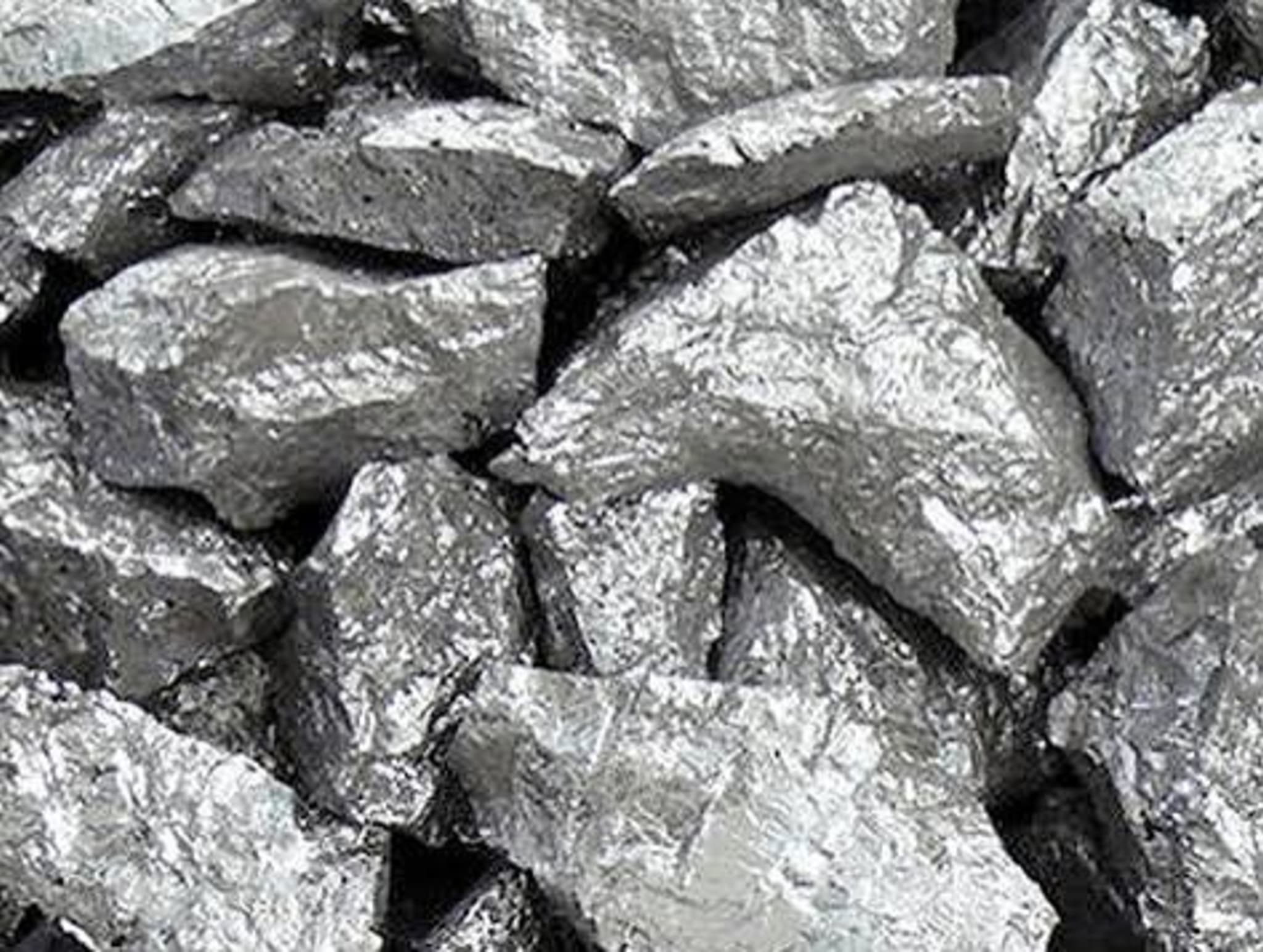 Ferro Silicon aggregate — metallic iron-silicon alloy, shown in bulk form