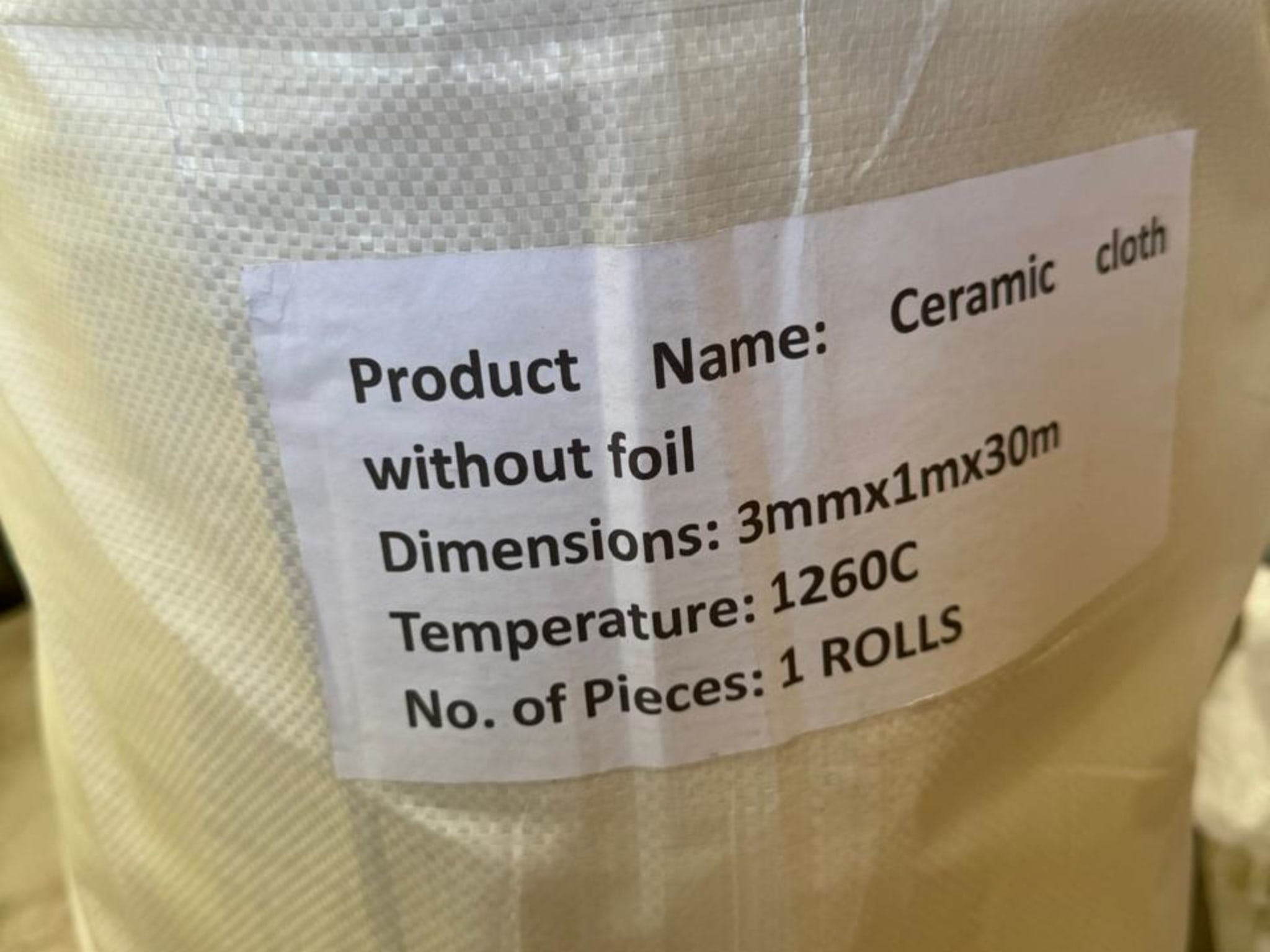 Ceramic cloth roll for thermal insulation supplied by Zenco Systems in Nairobi, Kenya
