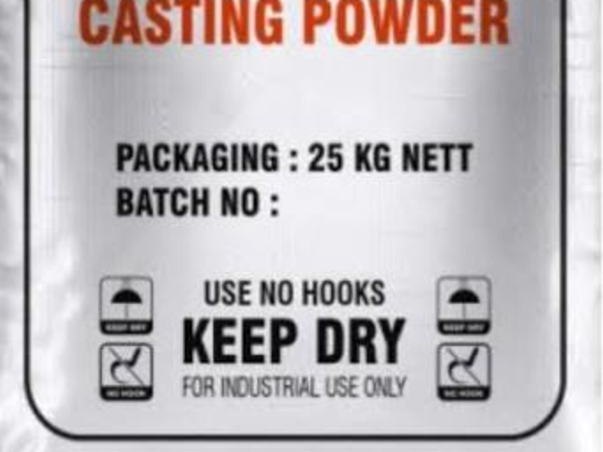 Bag of casting powder – a finely powdered refractory material for steel casting