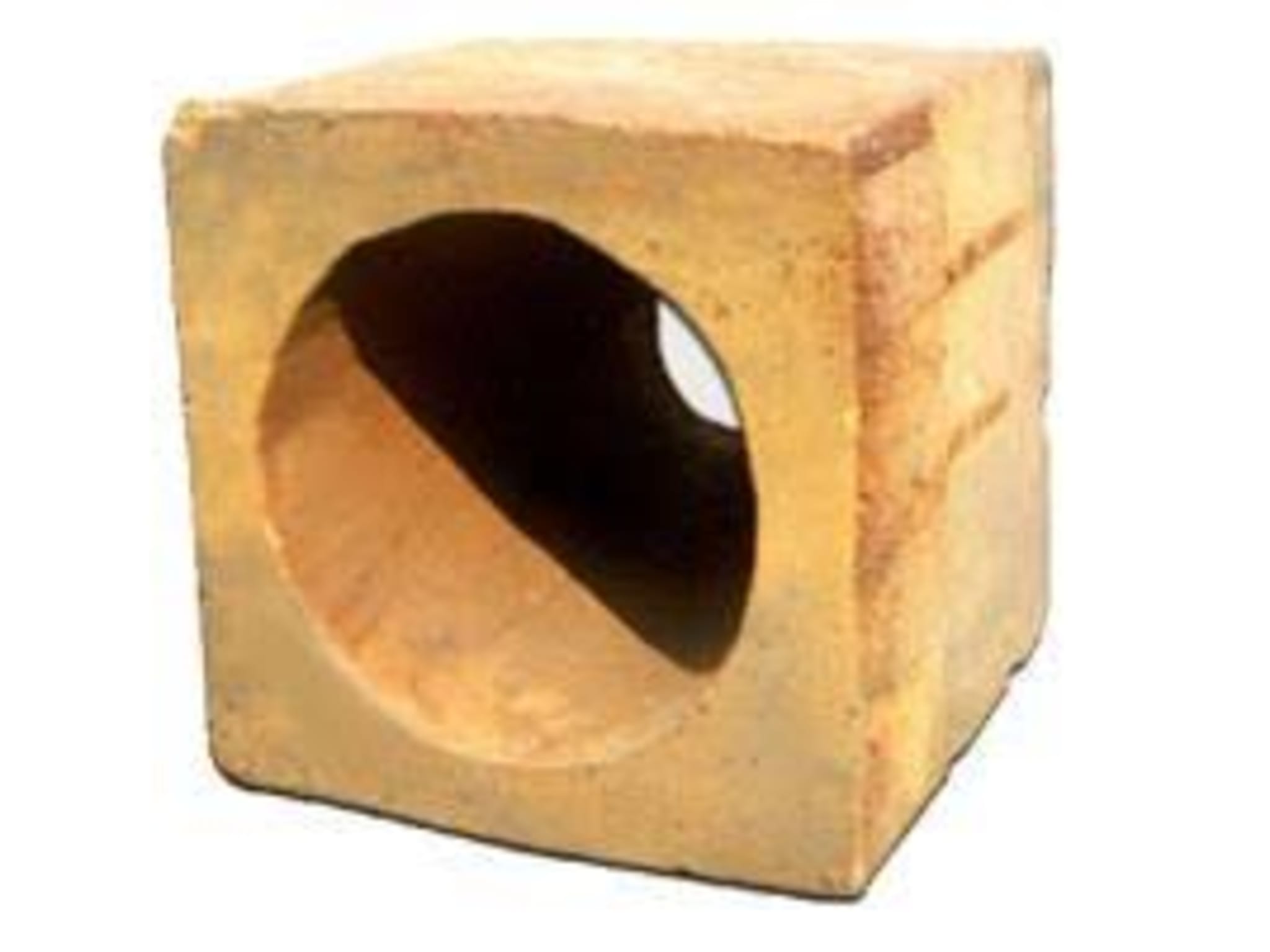Fireclay insulating fire brick — lightweight refractory brick with a hollow center.
